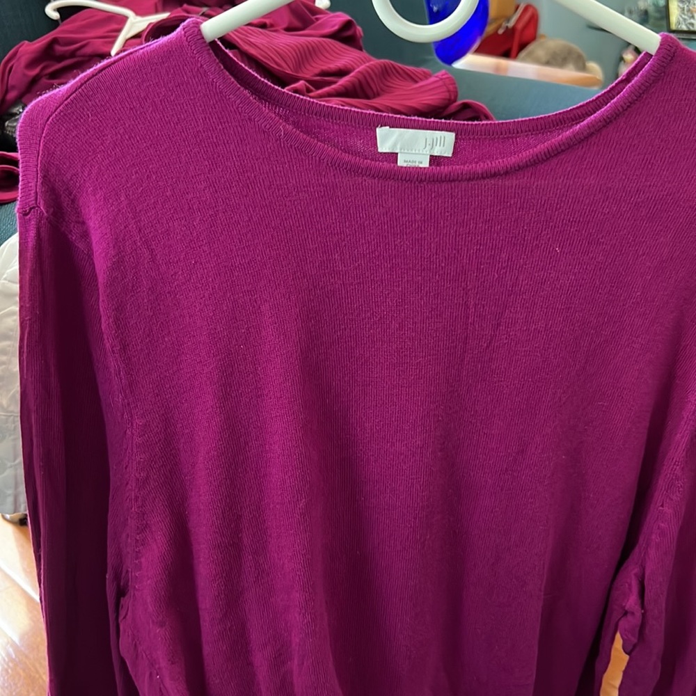 J Jill winterberry xl crew neck sweater purple pink ??